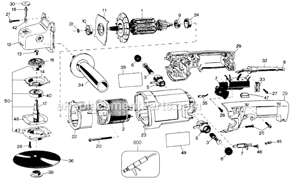 Page A Diagram and Parts List for 6940 Type 100 Black and Decker Sander Polisher